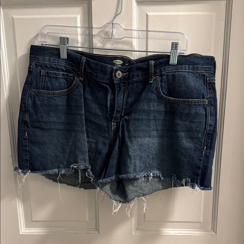 Old Navy Blue Jean Shorts Frayed Hem Casual